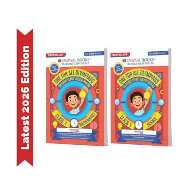 Oswaal One For All Olympiad Chapter-wise Previous Years's Solved Papers, Prep-Guide Class 1 (Set of 2 Books) Maths & Science For 2026 Exam