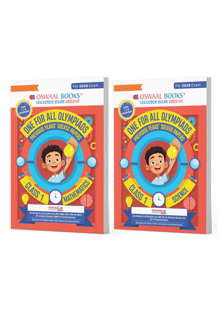 One For All Olympiad Chapter-wise Previous Years's Solved Papers, Prep-Guide Class 1 (Set of 2 Books) Maths & Science for 2026 Exam