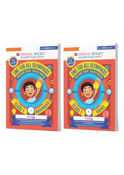 One For All Olympiad Chapter-wise Previous Years's Solved Papers, Prep-Guide Class 1 (Set of 2 Books) Maths & Science for 2026 Exam