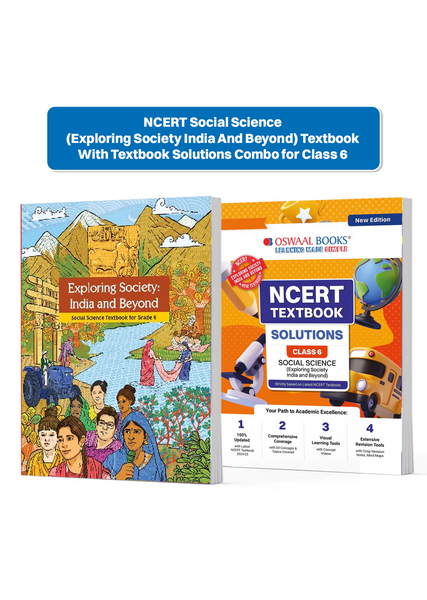 NCERT Social Science (Exploring Society India And Beyond) Textbook With Textbook Solutions for Class 6 | Set of 2 Books | Covered Concept, Mind Maps, Mock Papers | Updated NCERT Pattern (For Upcoming Exams)