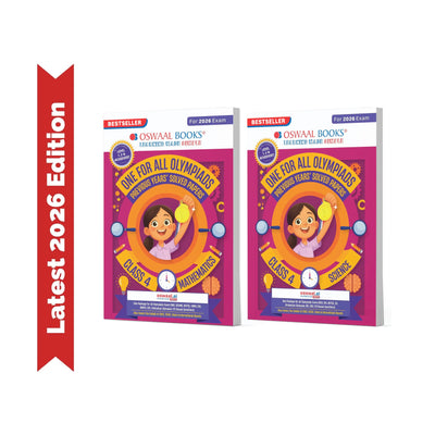 Oswaal One For All Olympiad Chapter-wise Previous Years's Solved Papers, Prep-Guide Class 4 (Set of 2 Books) Maths & Science For 2026 Exam