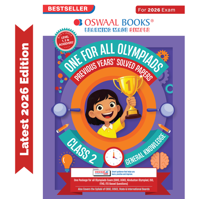 Oswaal One For All Olympiads Class 2 General Knowledge (GK) Prep-Guide Book | Chapter-wise Previous Years' Solved Papers | Questions for SOF& Other Exams 2026 | With Sample Practice Papers & Oswaal.AI