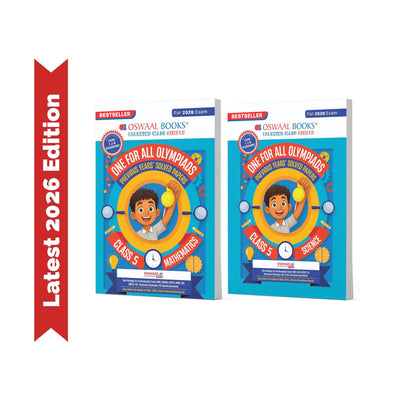 Oswaal One For All Olympiad Chapter-wise Previous Years's Solved Papers, Prep-Guide Class 5 (Set of 2 Books) Maths & Science For 2026 Exam