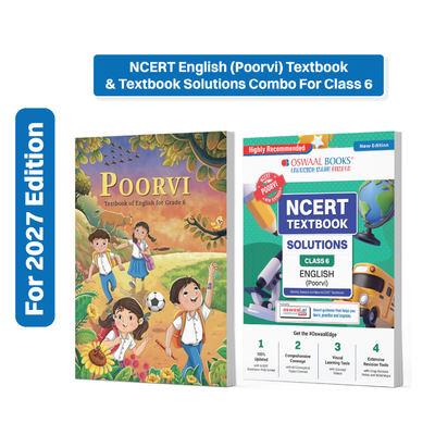 Oswaal NCERT English (Poorvi) Textbook & Textbook Solutions Combo For Class 6 | Updated NCERT Pattern | With Mind Maps & Mock Papers | All Concepts & Topics Covered | Set of 2 Books (For 2026-27 Exam)