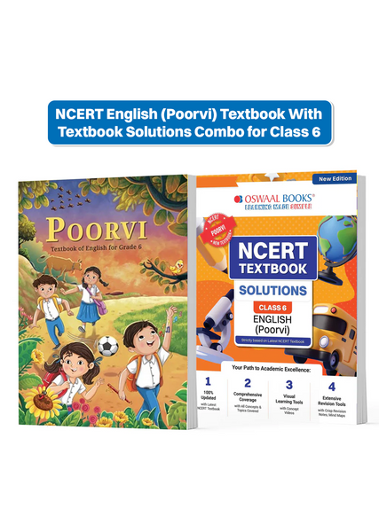 NCERT English (Poorvi) Textbook With Textbook Solutions for Class 6 | Set of 2 Books | Covered Concept, Mind Maps, Mock Papers | Updated NCERT Pattern (For Upcoming Exams)