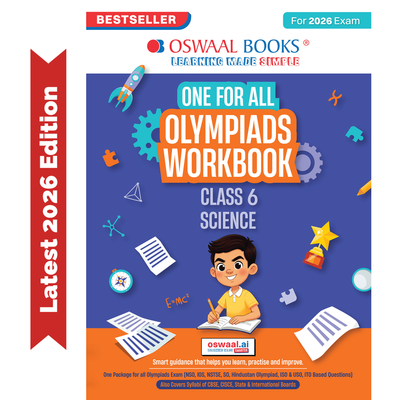 Oswaal One For All Olympiads Workbook Class 6 Science | Questions for SOF NSO & Other Olympiad Exams 2026 | With Sample Practice Papers & Oswaal.AI