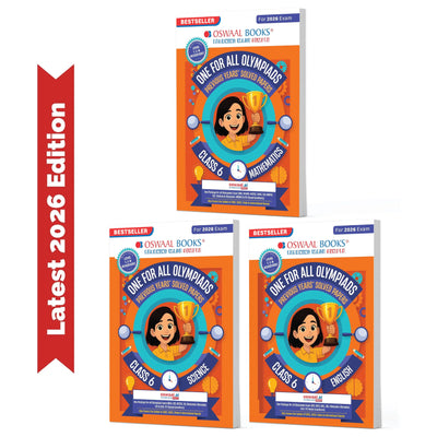 Oswaal One for All Olympiads | Class 6 Maths, Science, English | Chapter-wise Previous Years' Solved Papers | Prep-Guide With Level 1, 2 & Achievers Section (Set of 3 Books) For 2026 Exam