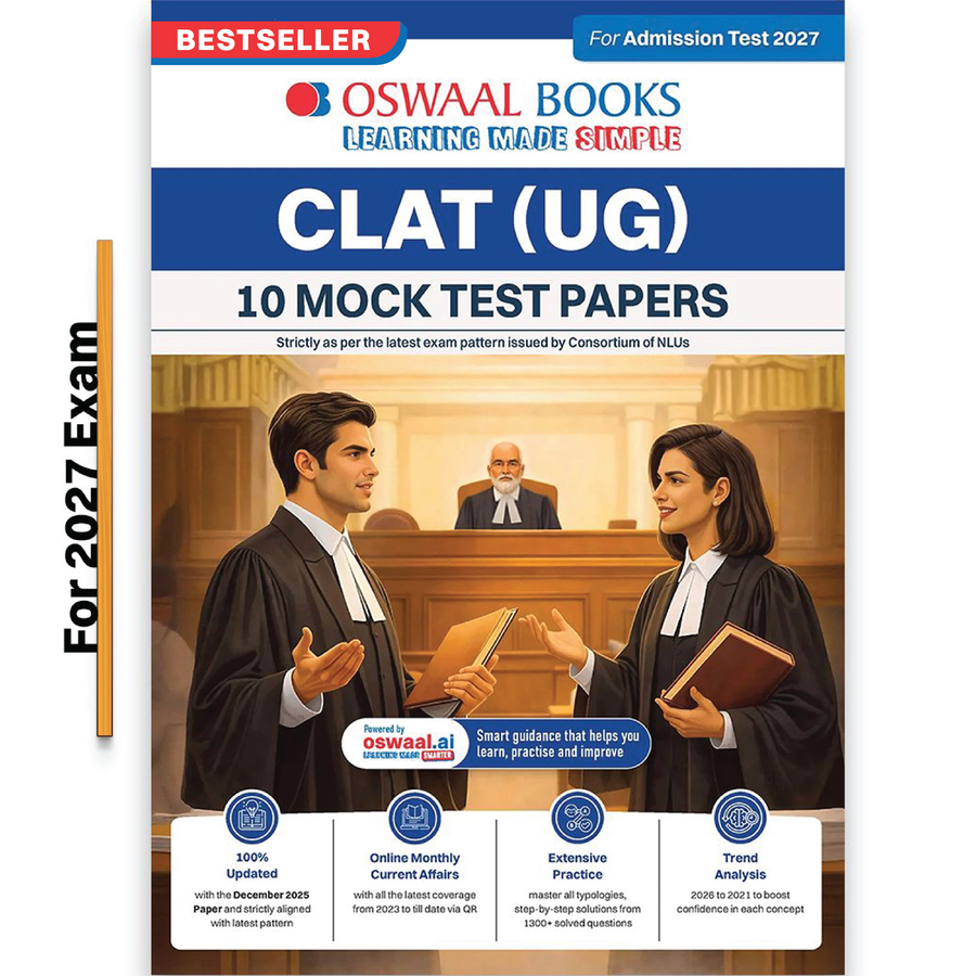 Oswaal CLAT (UG) (Common Law Admission Test) | 10 Mock Test Papers | For 2027 Admission Test