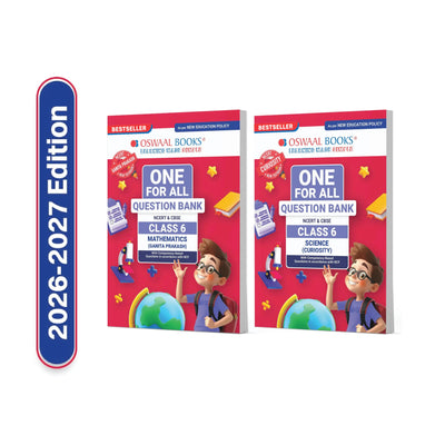 Oswaal One For All Question Banks NCERT & CBSE Class 6 (Set of 2 Books) Maths & Science For Latest Exam