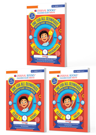 One for All Olympiads | Class 1 Maths, Science, English | Chapter-wise Previous Years' Solved Papers | Prep-Guide With Level 1, 2 & Achievers Section (Set of 3 Books) For 2026 Exam