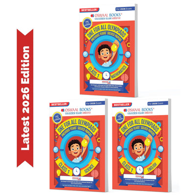 Oswaal One for All Olympiads | Class 1 Maths, Science, English | Chapter-wise Previous Years' Solved Papers | Prep-Guide With Level 1, 2 & Achievers Section (Set of 3 Books) For 2026 Exam