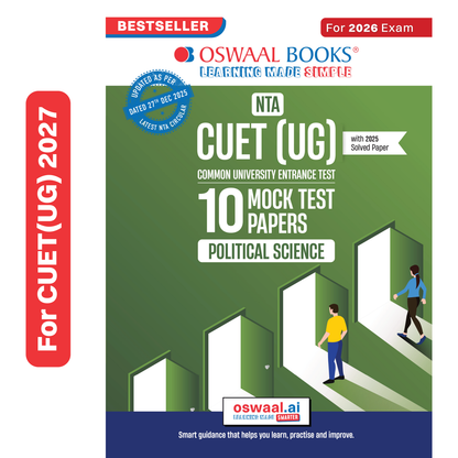 Oswaal NTA CUET (UG) 10 Mock Test Papers Political Science For 2026 Exam (Section-II) (as per latest 27 Dec., notification) | 500+ MCQs for Practice | Includes 2025 Paper- fully solved | With Oswaal AI