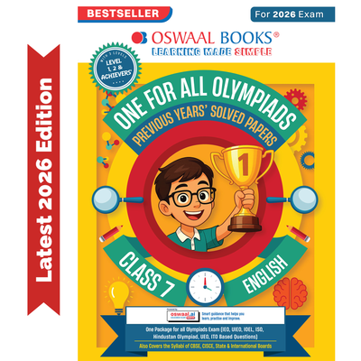 Oswaal One For All Olympiads Class 7 English Prep-Guide Book | Chapter-wise Previous Years' Solved Papers | Questions for SOF IEO & Other Olympiad Exams 2026 | With Sample Practice Papers & Oswaal.AI