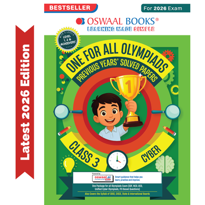 Oswaal One For All Olympiads Class 3 Cyber Prep-Guide Book | Chapter-wise Previous Years' Solved Papers | Questions for SOF ICSO & Other Olympiad Exams 2026 | With Sample Practice Papers & Oswaal.AI