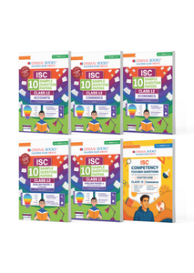 ISC  Class 12, 10 Sample Question Papers + Competency Focussed Questions Accounts, Commerce, Economics, English-1, English-2 (Set of 6 Books) for 2026 Board Exams