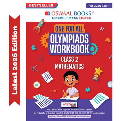 Oswaal One For All Olympiads Workbook Class 2 Maths | Questions for SOF IMO & Other Olympiad Exams 2026 | With Sample Practice Papers & Oswaal.AI