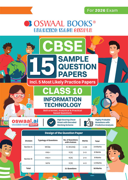 CBSE 15 Sample Question Papers Class 10 Information Technology for 2026 Board Exam (As per CBSE Sample Question Paper issued on 30 July 2025), recommended by 2025 CBSE Toppers with Chapter wise Highly Probable Questions
