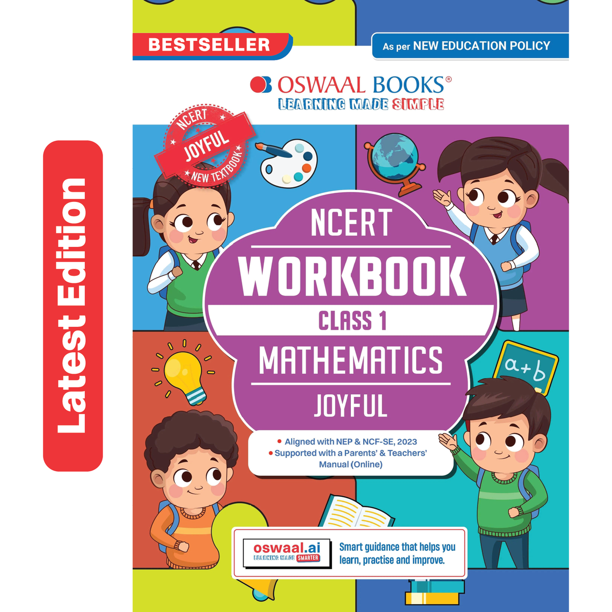 Oswaal Workbook Based on NCERT Textbook Joyful Mathematics Class 1 | With Practice Worksheets & Activity-Based Questions | For Exam 2026-27 | As per NCF & NEP