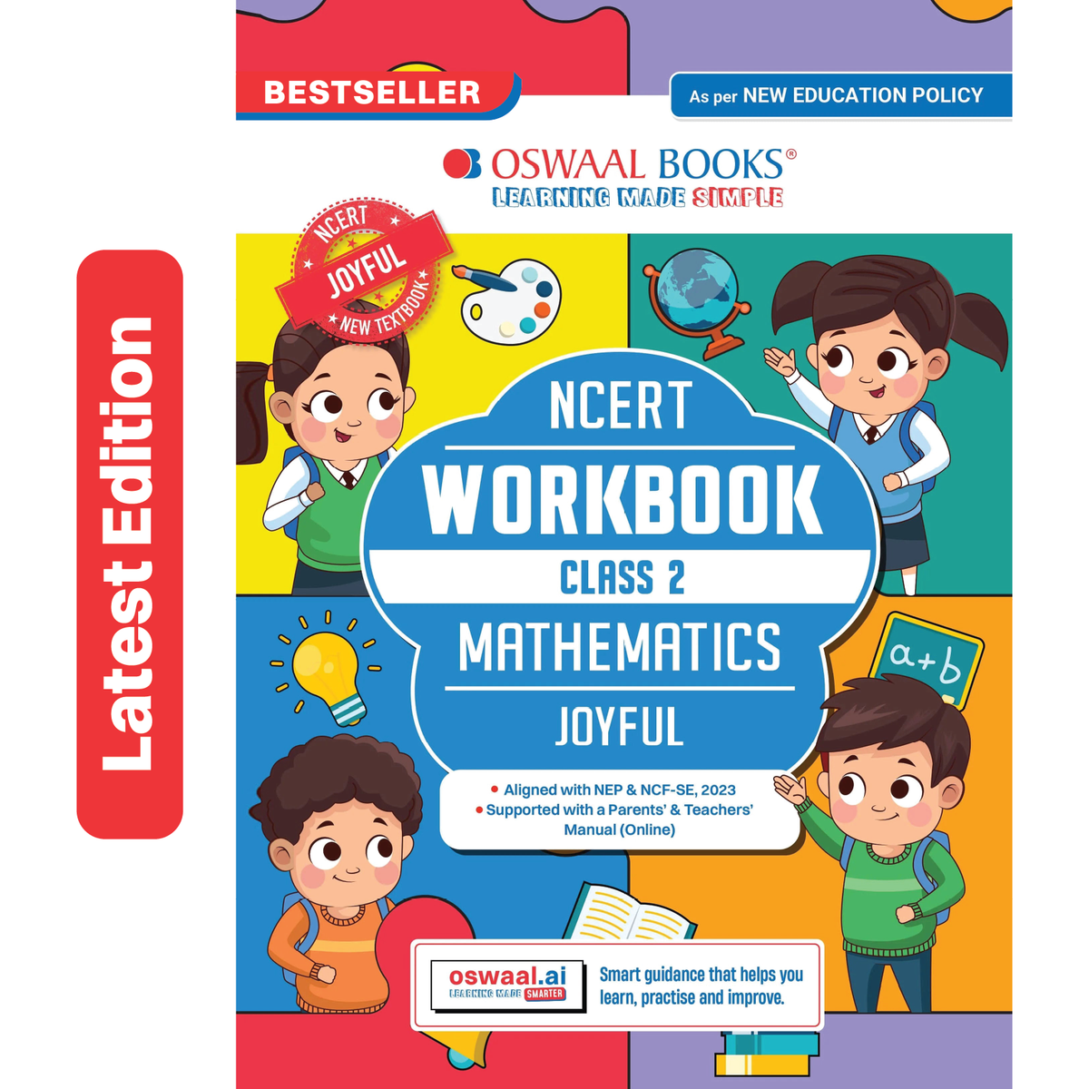 Oswaal Workbook Based on NCERT Textbook Joyful Mathematics Class 2 | With Practice Worksheets & Activity-Based Questions | For Exam 2026-27 | As per NCF & NEP