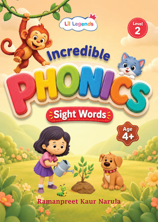 Lil Legends Incredible Phonics Level 2 Sight Words Book for Kids | High Frequency Words and Reading Practice | Vocabulary and Activity Book | For UKG and Class 1 | Age 4-6