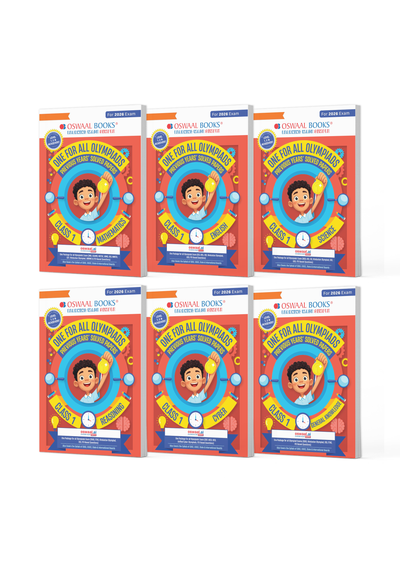 One For All Olympiad Chapter-wise Previous Years' Solved Papers, Prep-Guide Class 1 (Set of 6 Books) Maths, English, Science, Reasoning, Cyber & General Knowledge (For 2026 Exam)