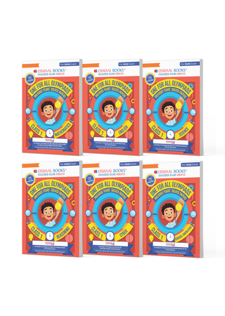 One For All Olympiad Chapter-wise Previous Years' Solved Papers, Prep-Guide Class 1 (Set of 6 Books) Maths, English, Science, Reasoning, Cyber & General Knowledge (For 2026 Exam)