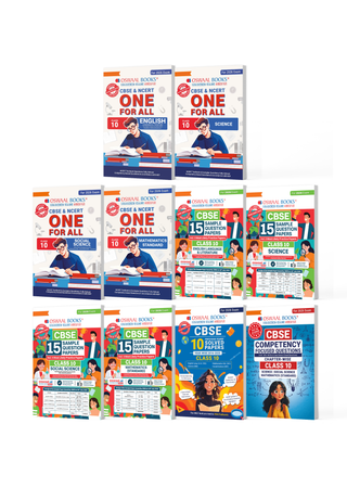 CBSE Class 10 Mega Study Pack (Set of 10 Books) | CBSE & NCERT One for All + 15 Sample Question Papers + 10 Years’ Solved Papers + Competency Focused Questions (English, Maths Standard, Science, Social Science) | For 2026 Board Exams