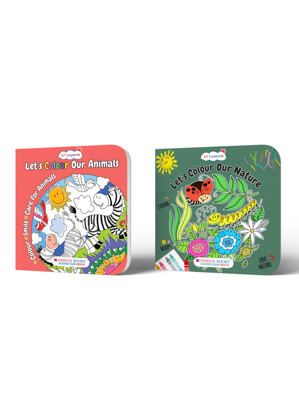 Lil Legends Animals & Nature Colouring Book Combo – 2 Fun Activity ...