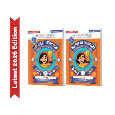 Oswaal One For All Olympiad Chapter-wise Previous Years's Solved Papers, Prep-Guide Class 6 (Set of 2 Books) Maths & Science For 2026 Exam