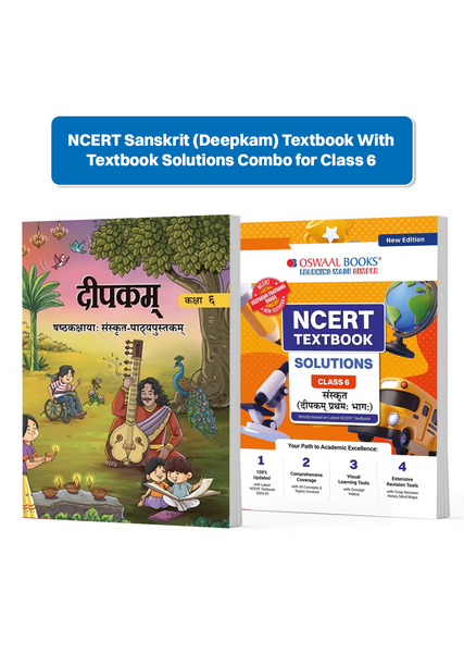 NCERT Sanskrit (Deepkam) Textbook With Textbook Solutions for Class 6 | Set of 2 Books | Covered Concept, Mind Maps, Mock Papers | Updated NCERT Pattern (For Upcoming Exams)