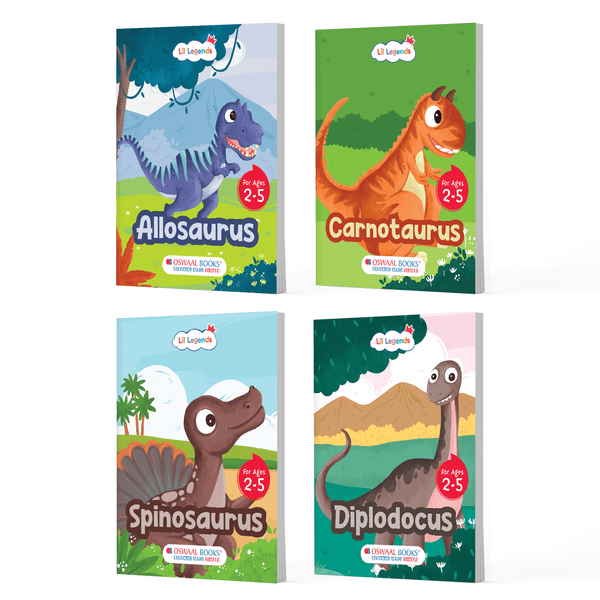 Dinosaur Padded Book Set of 4 for Kids | Early Learning & Curiosity-Building Storybooks for Ages 2–5 | Designed by Early Childhood Experts to Spark Imagination | by Lil Legends