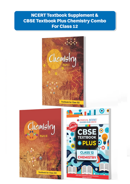 NCERT Textbook Supplement & CBSE Textbook Plus Chemistry For Class 12 | Competency Focused Questions | Concept Clarity, Mind Maps | Set Of 3 (For 2026 Exam)