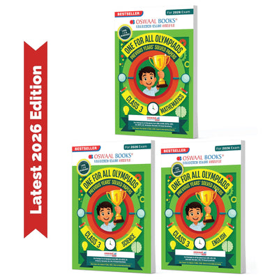 Oswaal One for All Olympiads | Class 3 Maths, Science, English | Chapter-wise Previous Years' Solved Papers | Prep-Guide With Level 1, 2 & Achievers Section (Set of 3 Books) For 2026 Exam