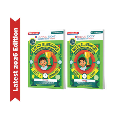 Oswaal One For All Olympiad Chapter-wise Previous Years's Solved Papers, Prep-Guide Class 3 (Set of 2 Books) Maths & Science For 2026 Exam