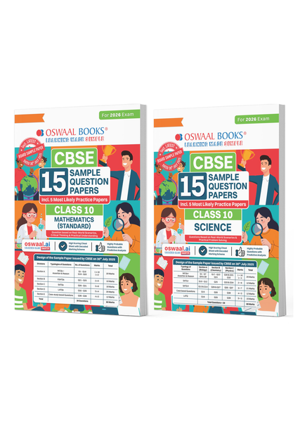 CBSE Sample Question Papers Class 10 Maths Standard & Science  (Set of 2 Books) (For Board Exams 2026)