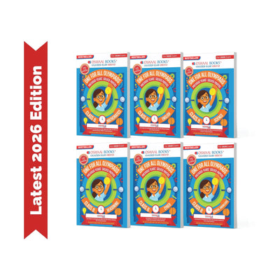 Oswaal One For All Olympiad Chapter-wise Previous Years' Solved Papers, Prep-Guide Class 8 (Set of 6 Books) Maths, English, Science, Reasoning, Cyber & General Knowledge (For 2026 Exam)