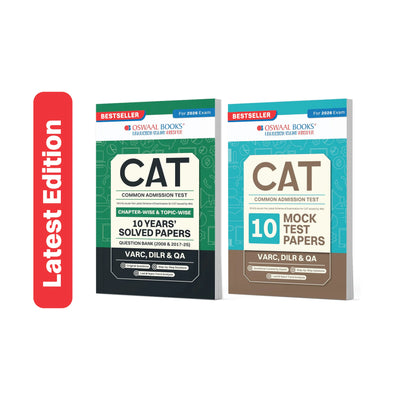 Oswaal CAT 10 Years' Solved Papers + 10 Mock Test Papers (Set of 2 Books) | For 2026 Exam