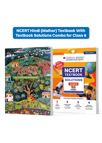 NCERT Hindi (Malhar) Textbook With Textbook Solutions for Class 6 | Set of 2 Books | Covered Concept, Mind Maps, Mock Papers | Updated NCERT Pattern (For Upcoming Exams)