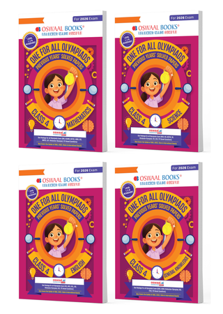 One for All Olympiads | Class 4 Maths, Science, English, GK | Chapter-wise Previous Years' Solved Papers | Prep-Guide With Level 1, 2 & Achievers Section (Set of 4 Books) For 2026 Exam