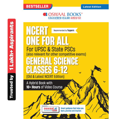 Oswaal NCERT One For All Book for UPSC & State PSCs | General Science Classes 6-12 (Old & New NCERT Edition) Latest Edition
