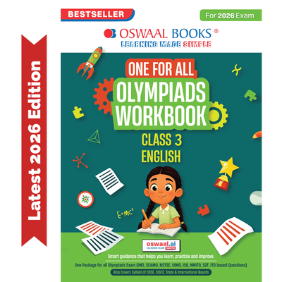Oswaal One For All Olympiads Workbook Class 3 English | Questions for SOF IEO & Other Olympiad Exams 2026 | With Sample Practice Papers & Oswaal.AI