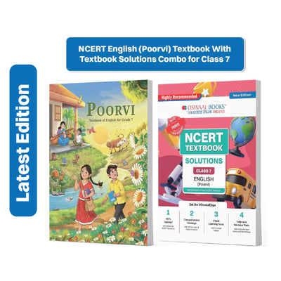 Oswaal NCERT English (Poorvi) Textbook With Textbook Solutions for Class 7 | Set of 2 Books | Covered Concept, Mind Maps, Mock Papers | Updated NCERT Pattern (For Upcoming Exams)