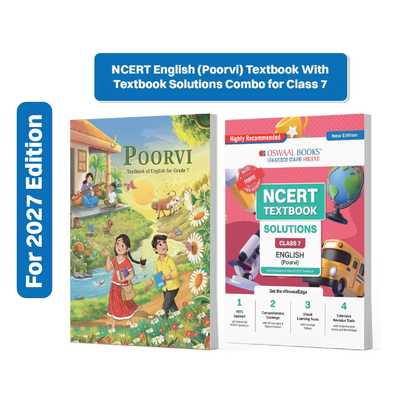 Oswaal NCERT English (Poorvi) Textbook With Textbook Solutions for Class 7 | Set of 2 Books | Covered Concept, Mind Maps, Mock Papers | Updated NCERT Pattern (For Upcoming Exams)