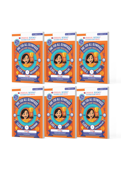 One For All Olympiad Chapter-wise Previous Years' Solved Papers, Prep-Guide Class 6 (Set of 6 Books) Maths, English, Science, Reasoning, Cyber & General Knowledge (For 2026 Exam)