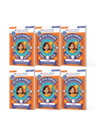 One For All Olympiad Chapter-wise Previous Years' Solved Papers, Prep-Guide Class 6 (Set of 6 Books) Maths, English, Science, Reasoning, Cyber & General Knowledge (For 2026 Exam)