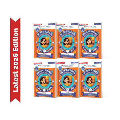 Oswaal One For All Olympiad Chapter-wise Previous Years' Solved Papers, Prep-Guide Class 6 (Set of 6 Books) Maths, English, Science, Reasoning, Cyber & General Knowledge (For 2026 Exam)