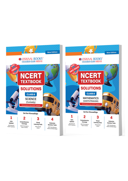 NCERT Textbook Solutions Class 8 Science & Mathematics | Set Of 2 Books | For Latest Exam