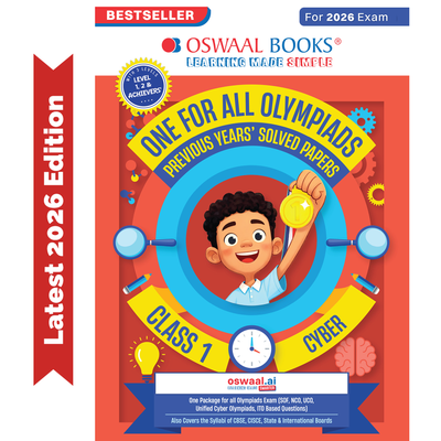 Oswaal One For All Olympiads Class 1 Cyber Prep-Guide Book | Chapter-wise Previous Years' Solved Papers | Questions for SOF ICSO & Other Olympiad Exams 2026 | With Sample Practice Papers & Oswaal.AI