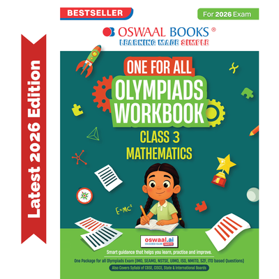 Oswaal One For All Olympiads Workbook Class 3 Maths | Questions for SOF IMO & Other Olympiad Exams 2026 | With Sample Practice Papers & Oswaal.AI
