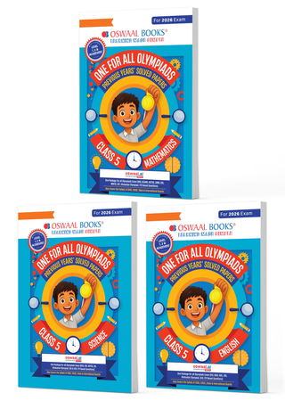 One for All Olympiads | Class 5 Maths, Science, English | Chapter-wise Previous Years' Solved Papers | Prep-Guide With Level 1, 2 & Achievers Section (Set of 3 Books) For 2026 Exam